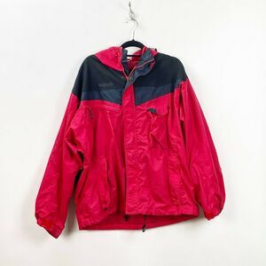 Columbia Large Mens Red Black Hooded Jacket Coat